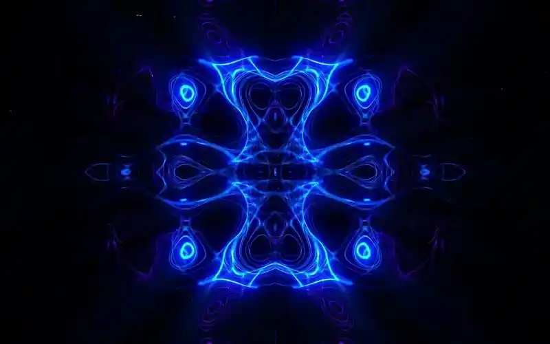 k2990 4k画质炫酷裸眼3d立体艺术沉浸式全息投影蓝色光线线条动画特效