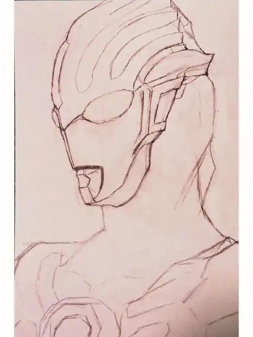 你相信光吗97,听说奥特曼入住快手了,干了5小时,欧布奥特曼绘画.