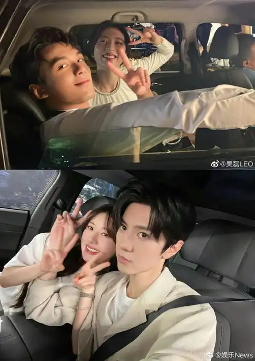 赵露思陈哲远vs吴磊周雨彤##赵露思陈哲远车内随拍vs吴磊周雨彤车内