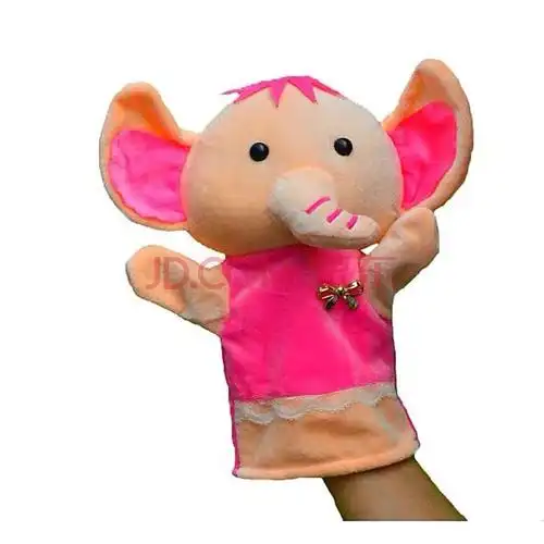 木偶娃娃手指偶娃娃嘴巴能动表演卡通手套布袋木偶人物幼儿园儿童腹语