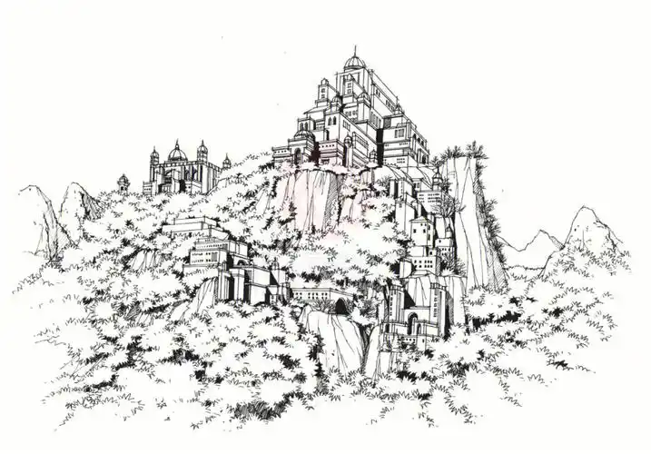 线稿  #园林景观  #风景园林  #景观设计  #成都理工大学风景园林