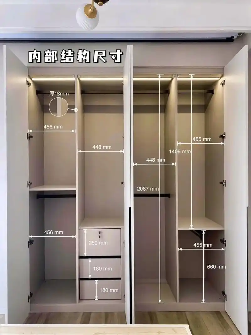十款衣柜内部尺寸图.衣柜设计时,依据几点:1,生活习惯(有人 - 抖音