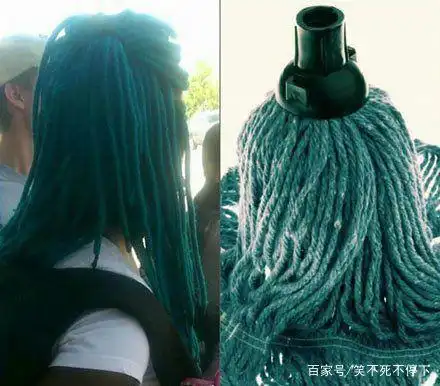 搞笑图片幽默段子笑话:妹子,你这个发型和拖把头没什么区别啊