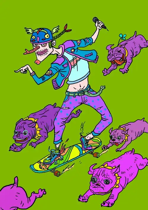 涂鸦作品02|插画|新锐潮流插画|快乐的安秋_原创作品-站酷zcool