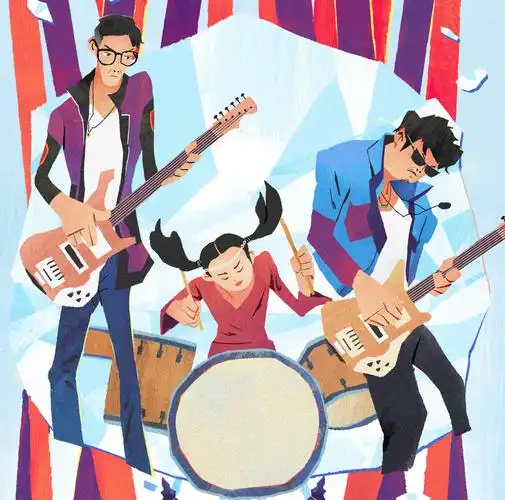 乐队夏天——乐队海报插画|插画|商业插画|潘阿鸡 - 原创作品 - 站酷
