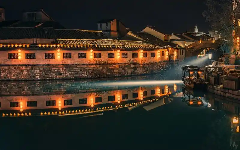 江南水乡的唯美夜色,风景-回车桌面