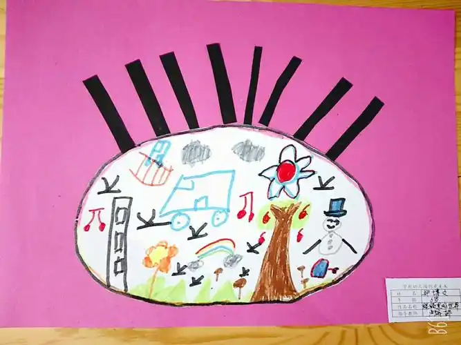 11月22日大班创意美术《眼睛里的世界》