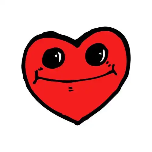 红色的心,矢量,在白色背景上的卡通心