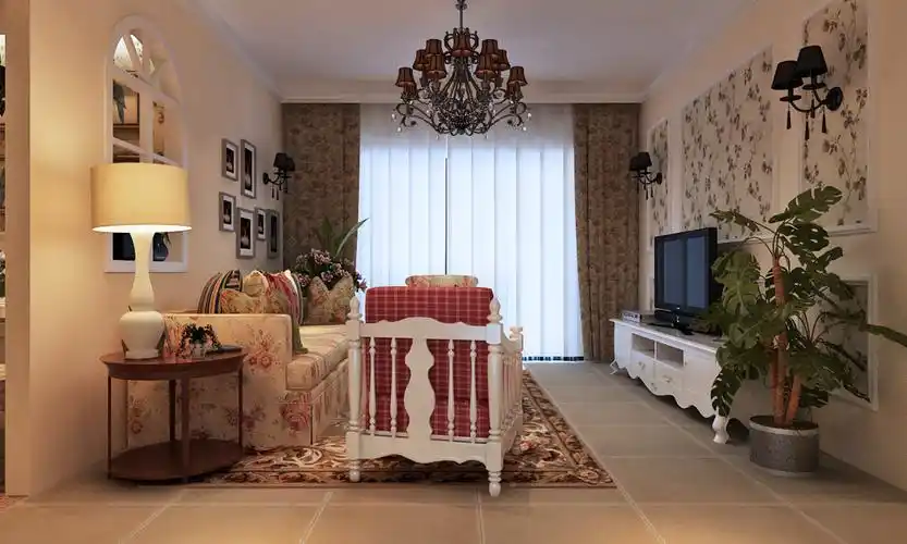 田园风格三室二厅装修设计效果图