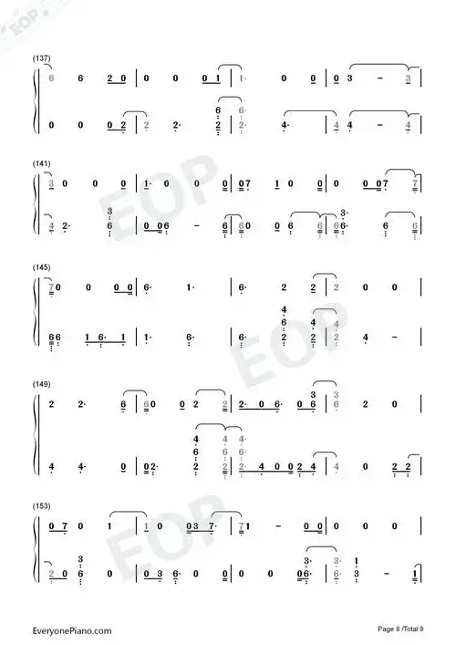 intro singularity-防弹少年团双手简谱预览8