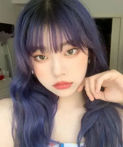 蓝紫色挂耳染精神小妹就是我