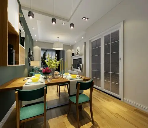 绿地滨湖国际城-90平小三房简约风格-装修设计方案