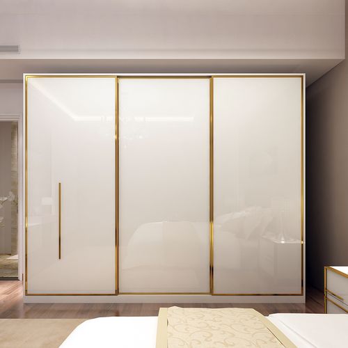 衣柜轻奢推拉门现代简约风港式家用卧室大衣柜整体移门柜子可定制