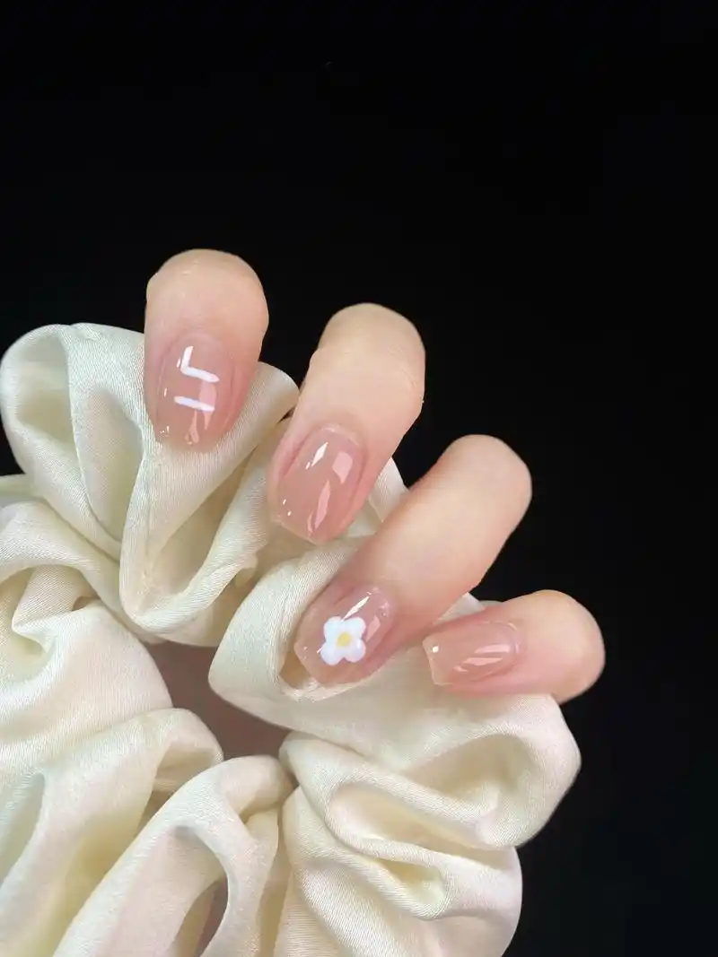 可爱小花花,s101 s07 s75,#裸色美甲 - 抖音