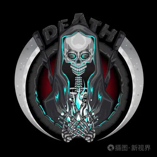 死亡黑袍与持有人的灵魂的大镰刀的死神