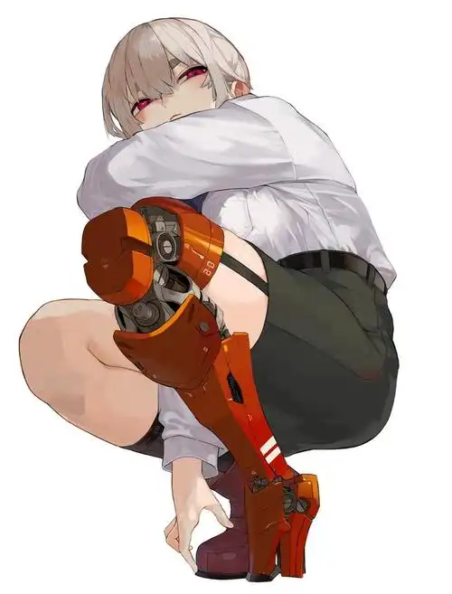 画师"yu2maru"擅长将机械与可爱少女结合起来.