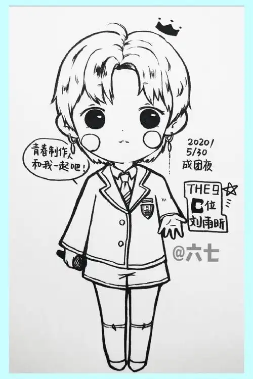 想姐姐时画的简笔画(2961069961072378@the9-刘雨昕