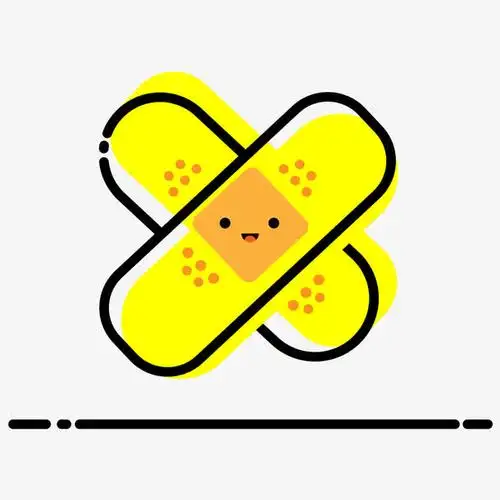 黄色卡通创可贴