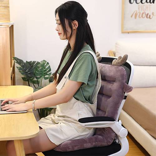 卡通坐垫靠背一体腰靠可爱办公室座椅椅子靠垫腰靠垫