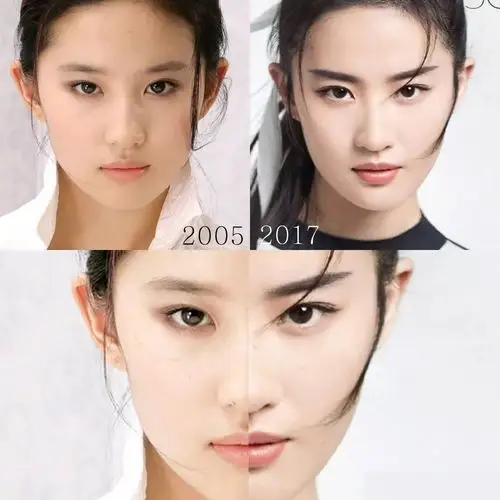 最后,给大家看一组刘亦菲十二年前后对比图,希望点赞的小仙女都能像