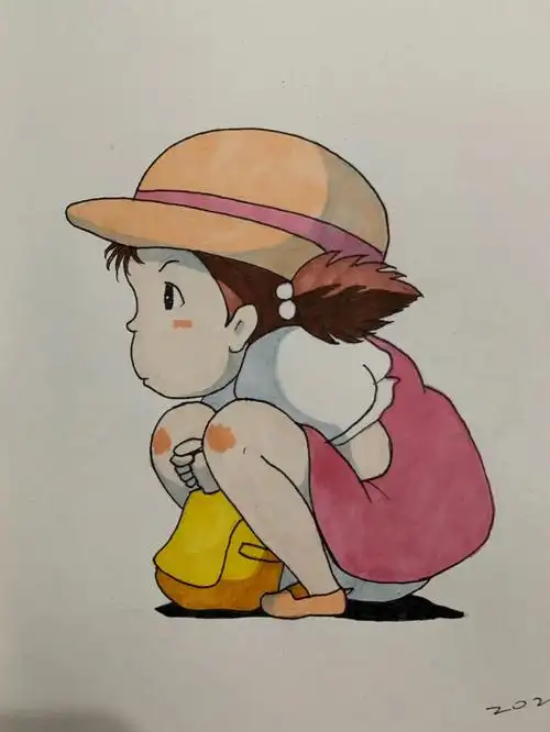 宫崎骏龙猫妹妹临摹马克笔