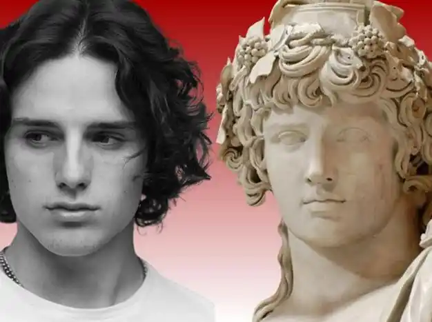 不得不说,其从卷发,到唇形脸型,眉骨眼睛,无一处不在气韵上异常相似