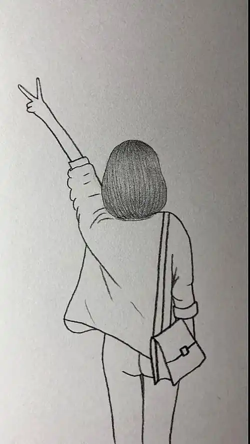 简笔画#画乐观的女孩背影-母婴亲子视频-搜狐视频