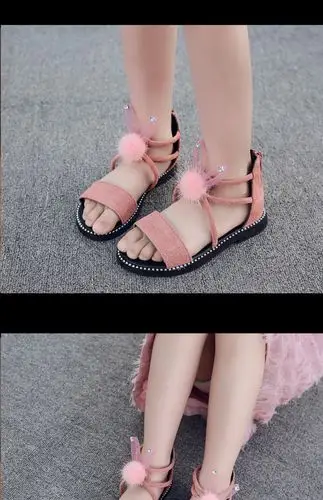 3岁女童凉鞋夏季2020新款时尚公主鞋4夏天5软底小女孩儿童罗马鞋6