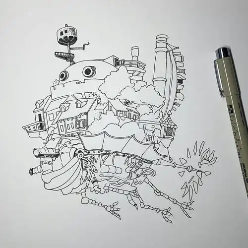 哈尔的移动城堡|纯艺术|绘画|elvaelvin101967_原创作品-站酷zcool