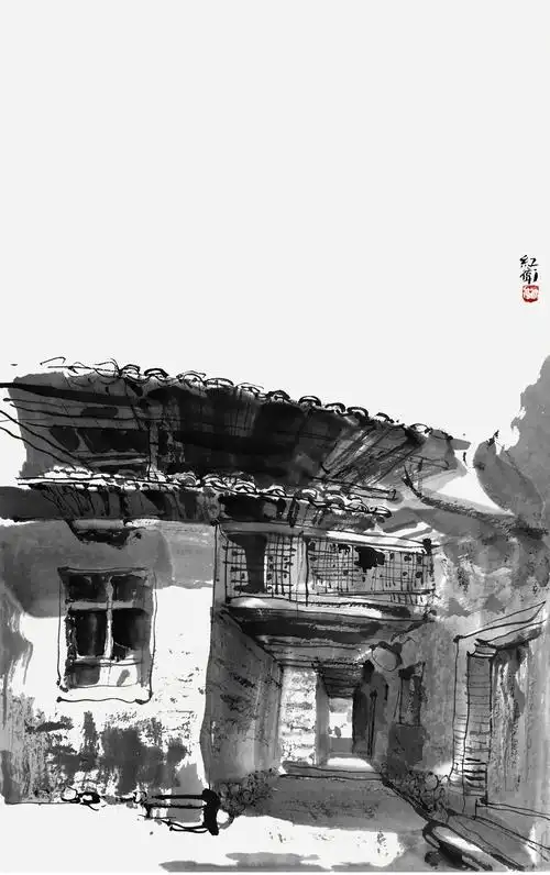 陈红卫民居写生作品画集(水墨一)