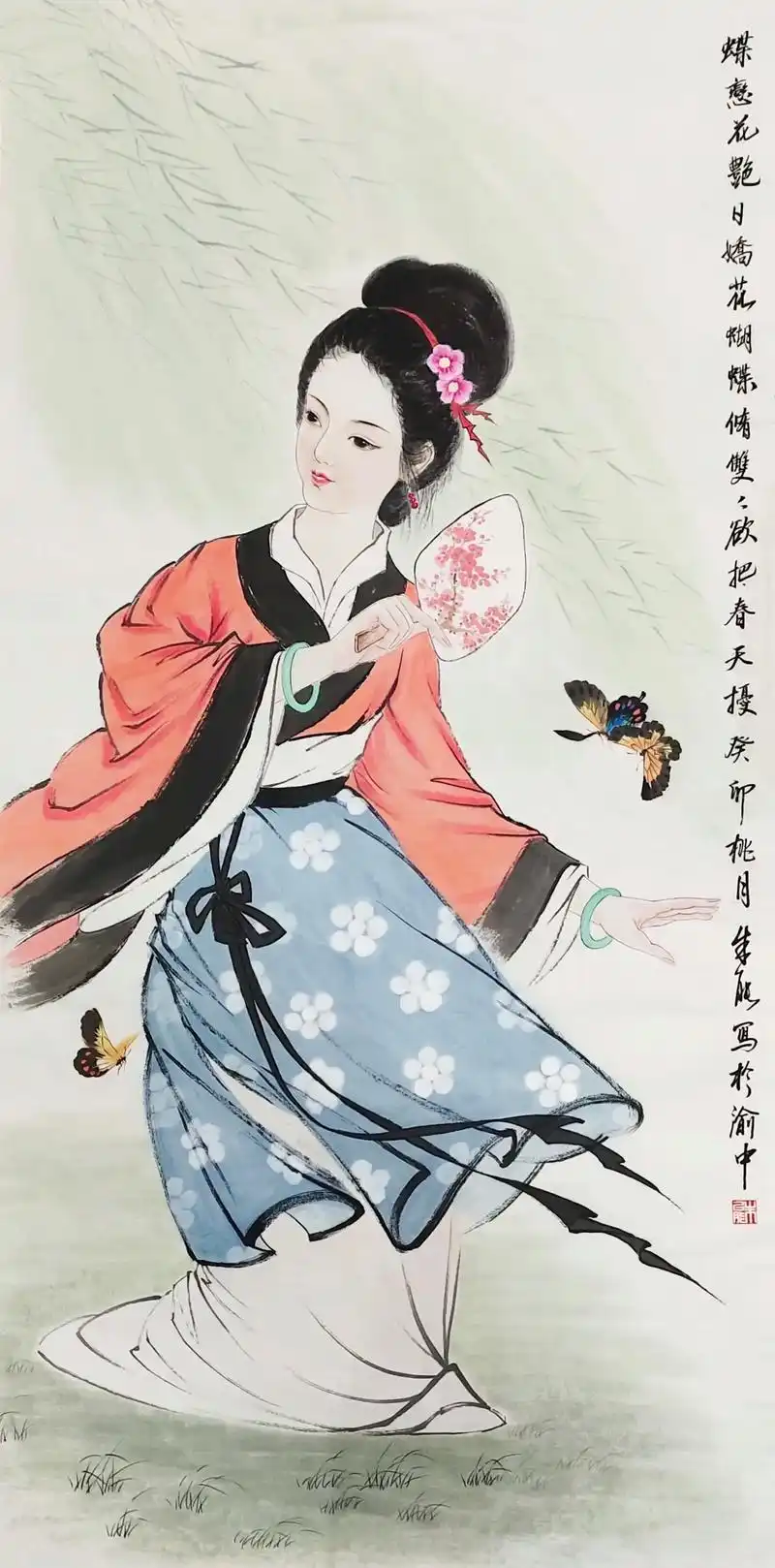 近期画的中国写意人物仕女画,人物画发展千年之久,大师名家辈出 - 抖