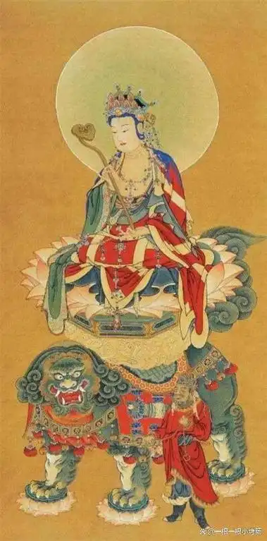 文殊菩萨的狮子,冷门的青色,其实是妥协传统五行文化的结果?