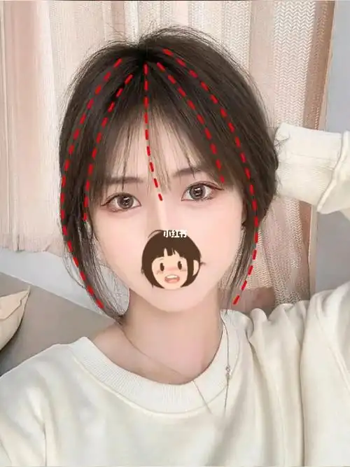 终于剪到了心心念念想要的法式八字刘海显小