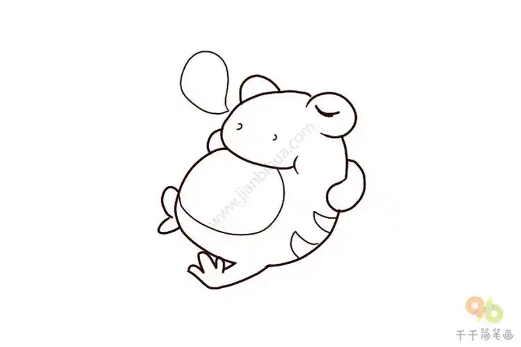冬天的青蛙冬眠了简笔画