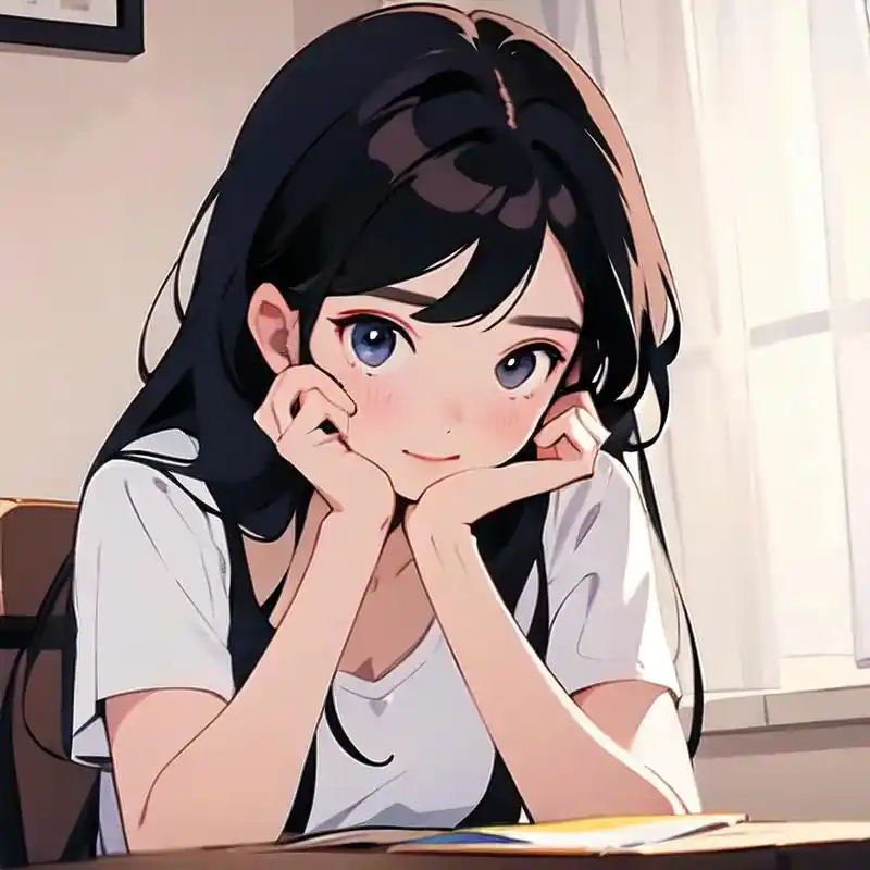 🎨动漫女生趴在桌上的可爱头像💕