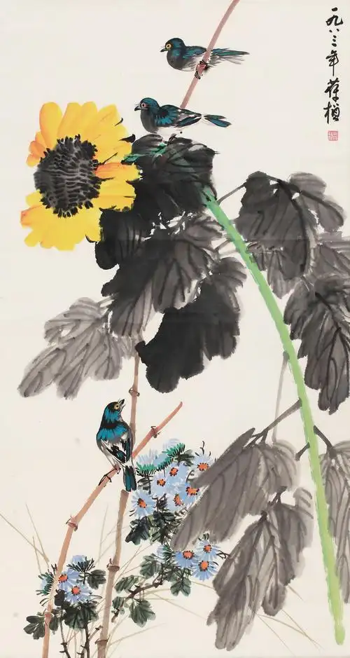 苏葆桢-花鸟作品成交价:流拍,苏葆桢作品拍卖成交记录,君庭2017秋季