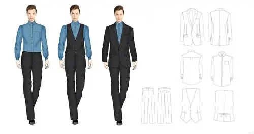 蓝调-服装画/服装设计手稿 - 穿针引线服装论坛