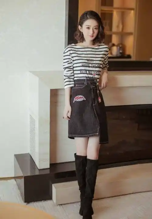 看了赵丽颖的穿搭,我发现:腿短不可怕,会穿就能自信显气质_下半身_的