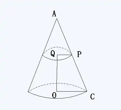 圆锥的底面半径是10,ac是它的母线,点p为ac上一点,cp=24.