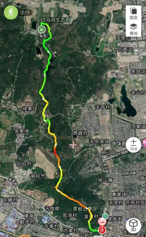 苏州休闲徒步线路灵白线灵岩山到白马涧全程7公里