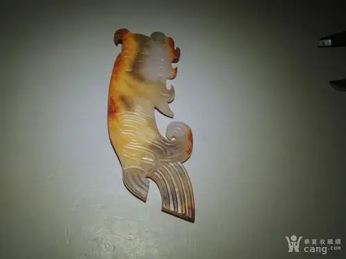 商周籽料玉凤鸟