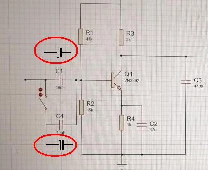 我电容买成电解电容了这个电路的正负极怎么接啊?