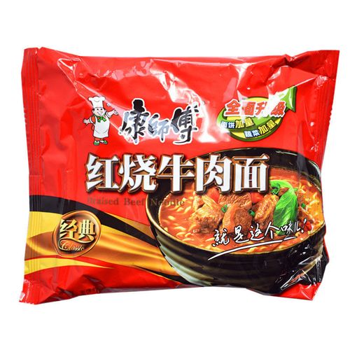 康师傅方便面红烧牛肉面袋装泡面104克方便面