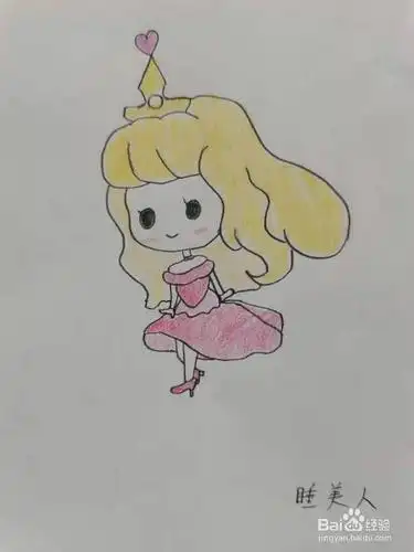 卡通睡美人怎么画