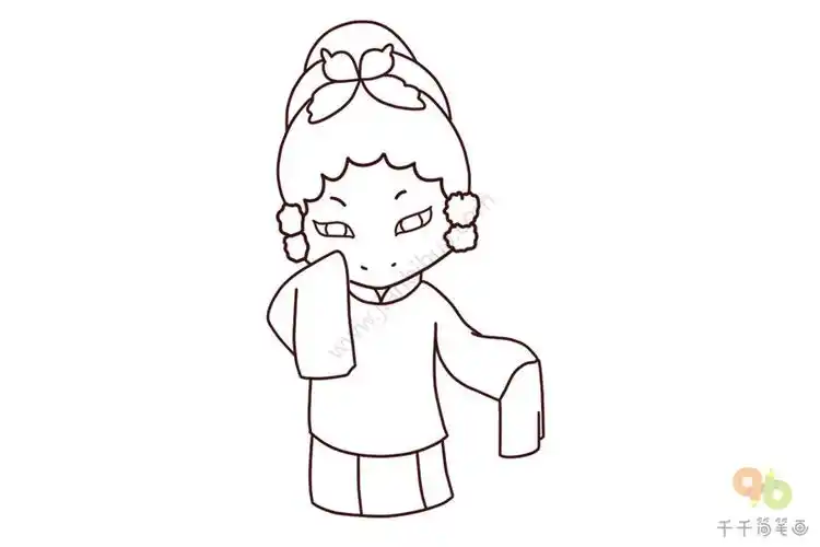 京剧《杨门女将》 穆桂英简笔画怎么画_戏曲人物大全简笔画