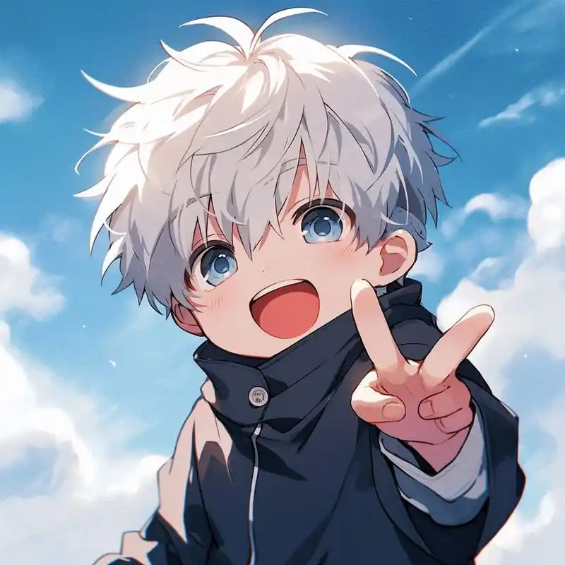 男生/来给生活比个耶  很可爱~可以用作头像呢