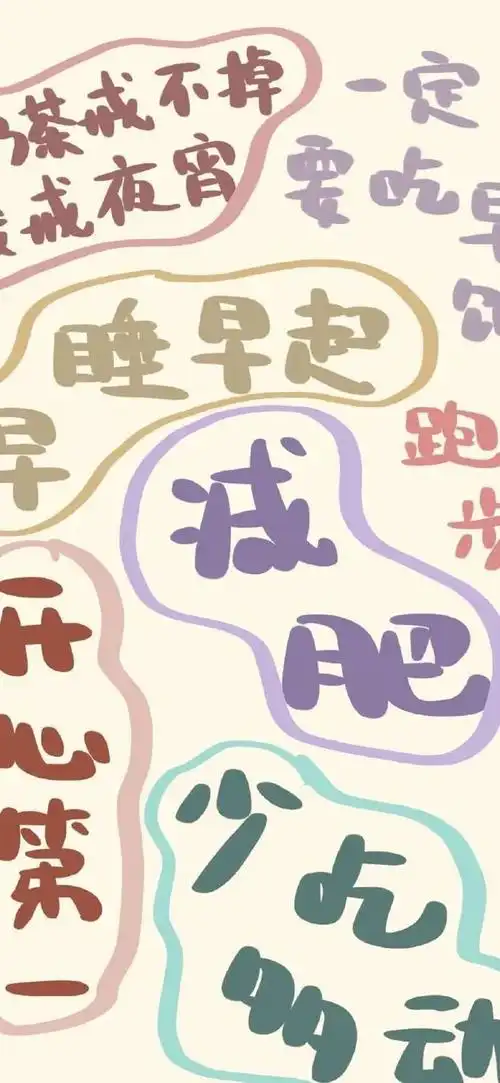 减肥主题手机壁纸