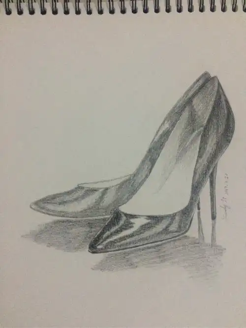 素描新手高跟鞋求指点