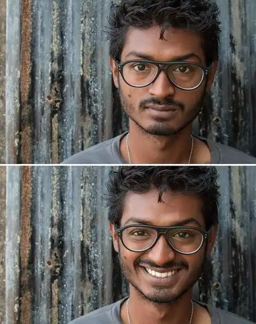 20张有关"微笑"的对比照,微笑可以瞬间拉近你我的距离