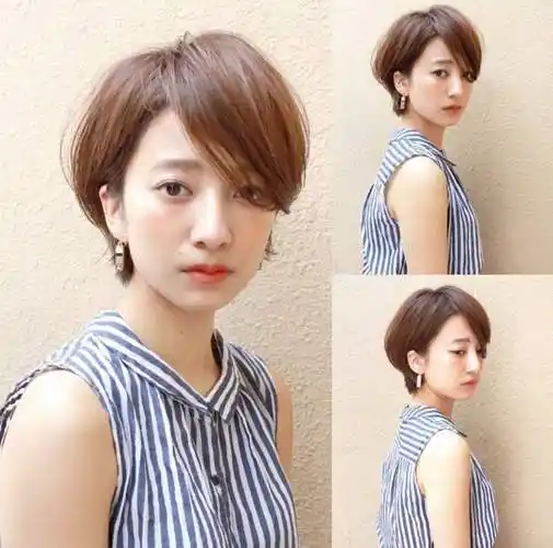 30岁女人发型短发圆脸,小个子圆脸剪什么短发好看-图1